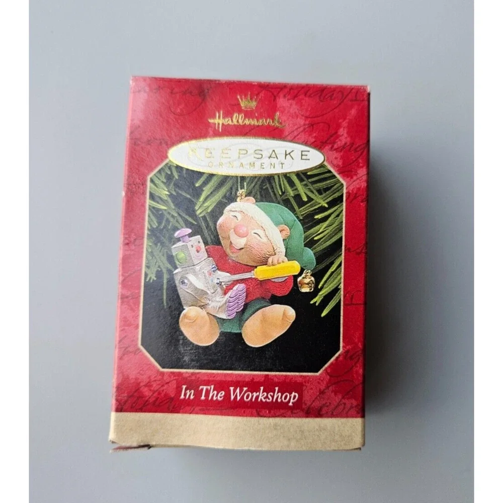 Hallmark Keepsake Vintage Christmas Ornament 1999 In The Workshop Mouse Toy 76